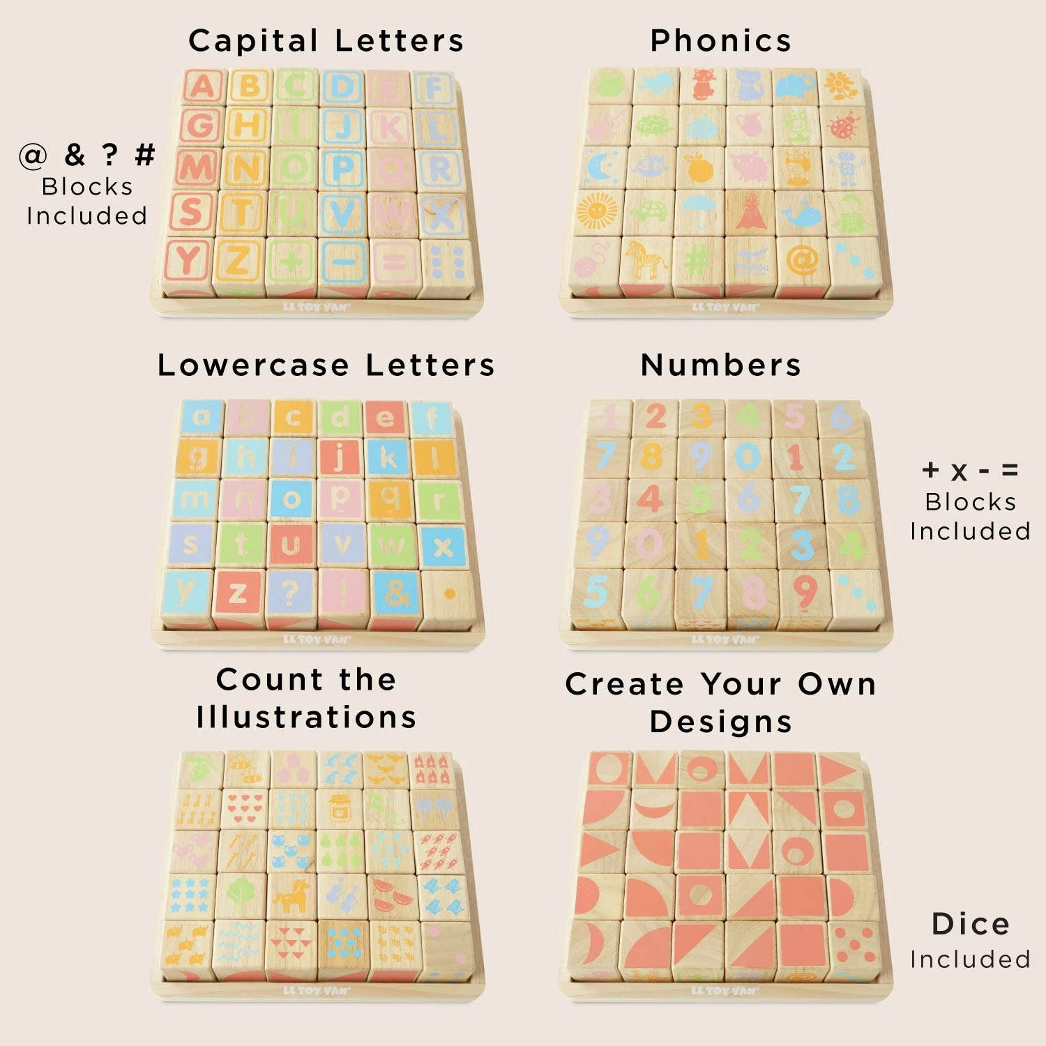 ABC Wooden Learning Blocks - Letters, Numbers & Phonics - Image 5
