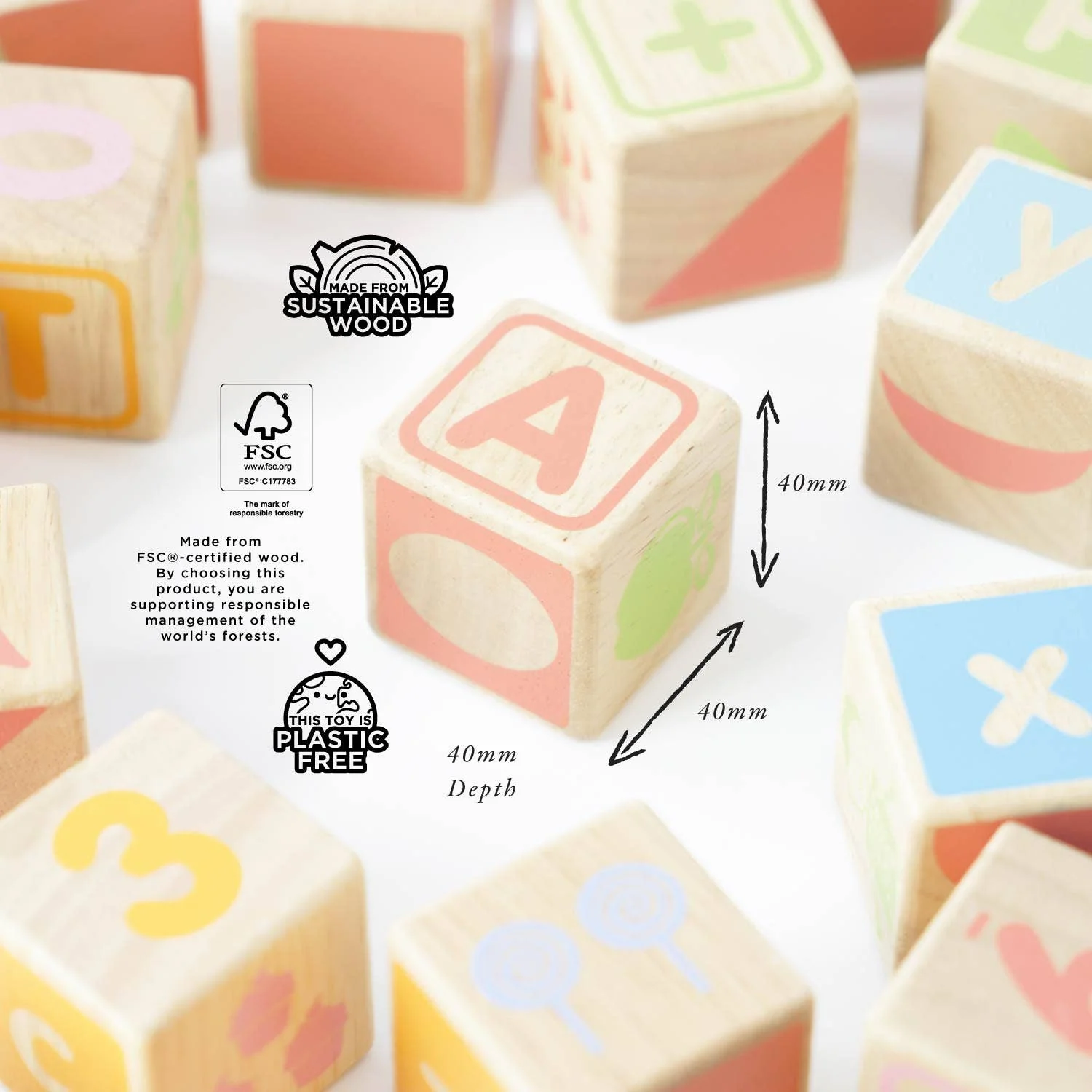 ABC Wooden Learning Blocks - Letters, Numbers & Phonics - Image 6