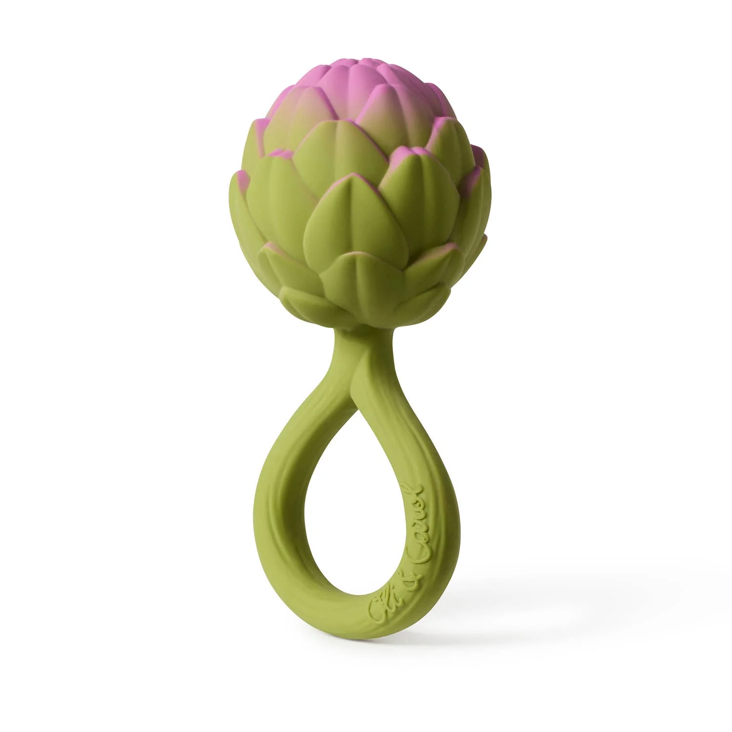 Artichoke Natural Rubber Rattle & Teether - Image 3