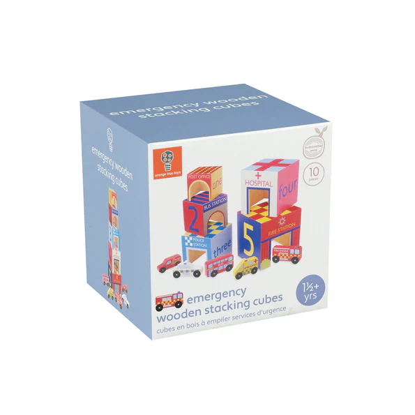 Emergency Services Wooden Stacking Cubes - Image 4