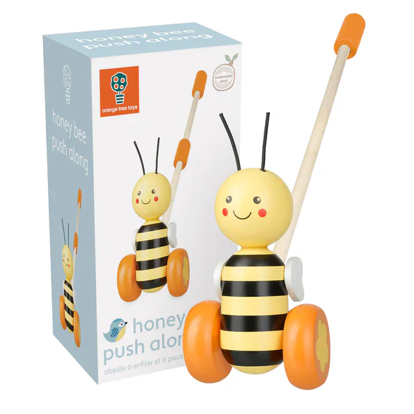 Wooden Push Along Honey Bee - Image 4
