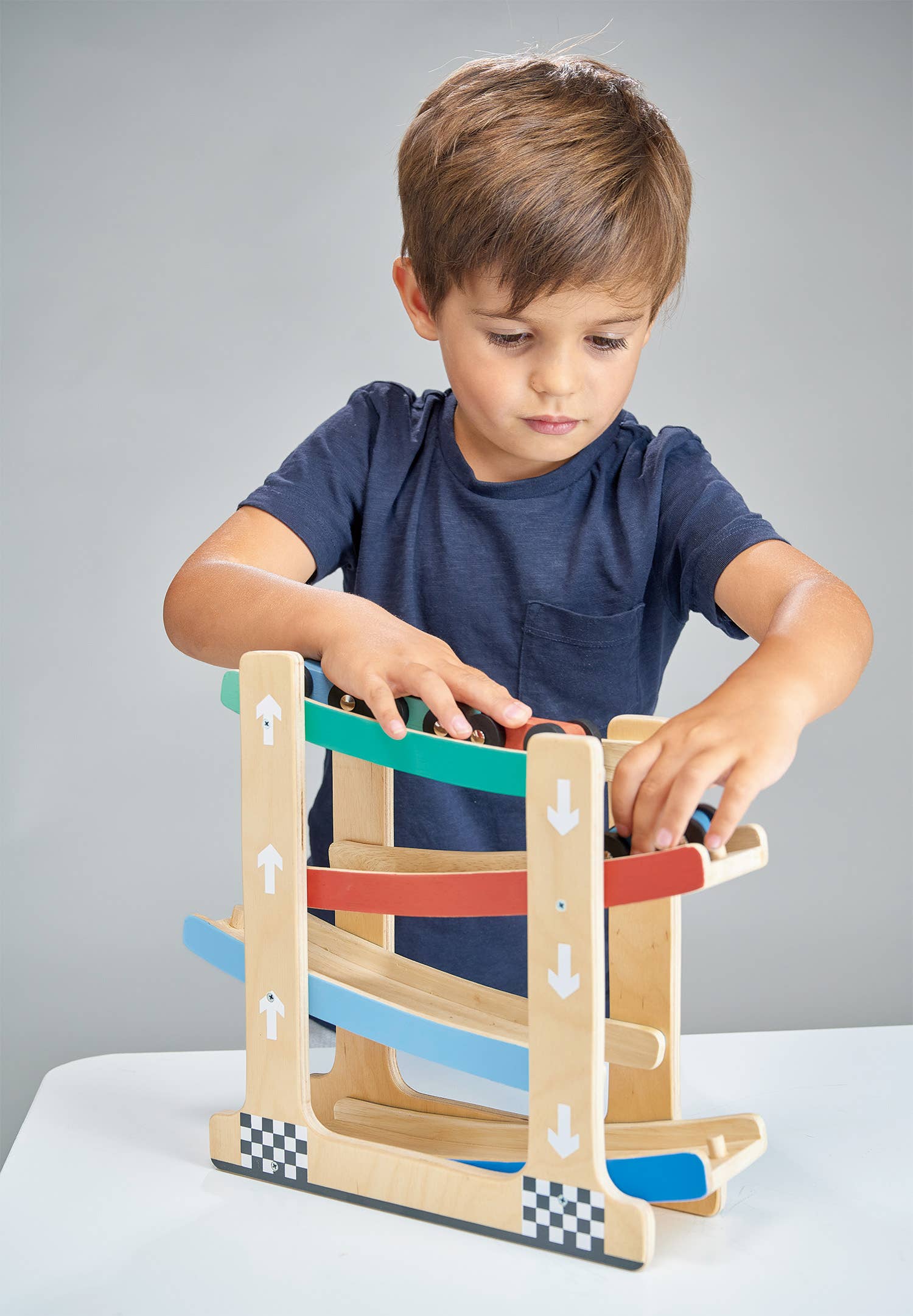Mentari Wooden Ramp Racer Toy - Image 3