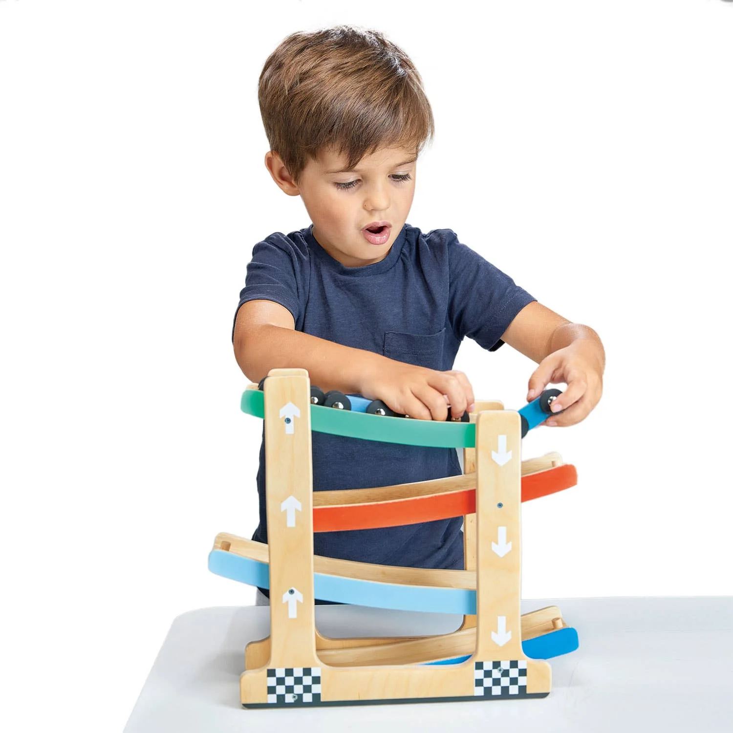 Mentari Wooden Ramp Racer Toy - Image 4