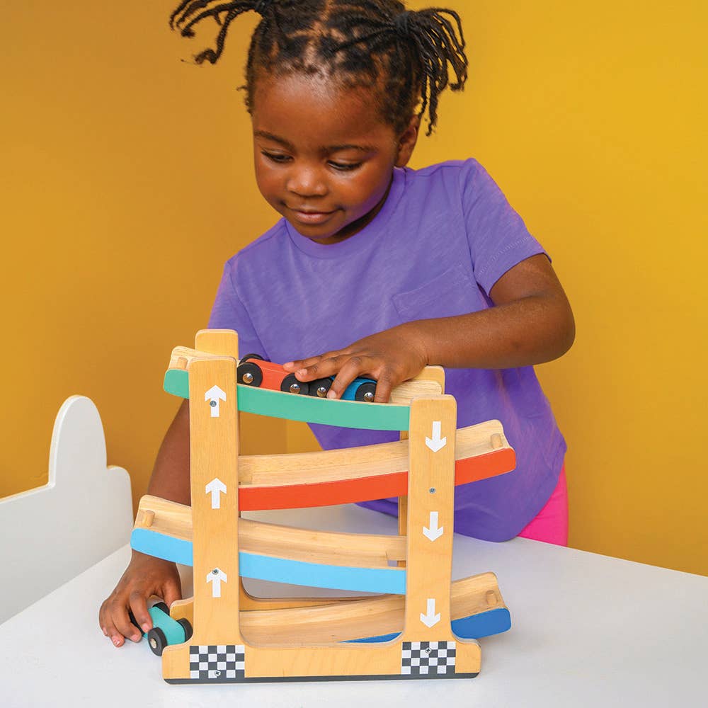 Mentari Wooden Ramp Racer Toy - Image 5