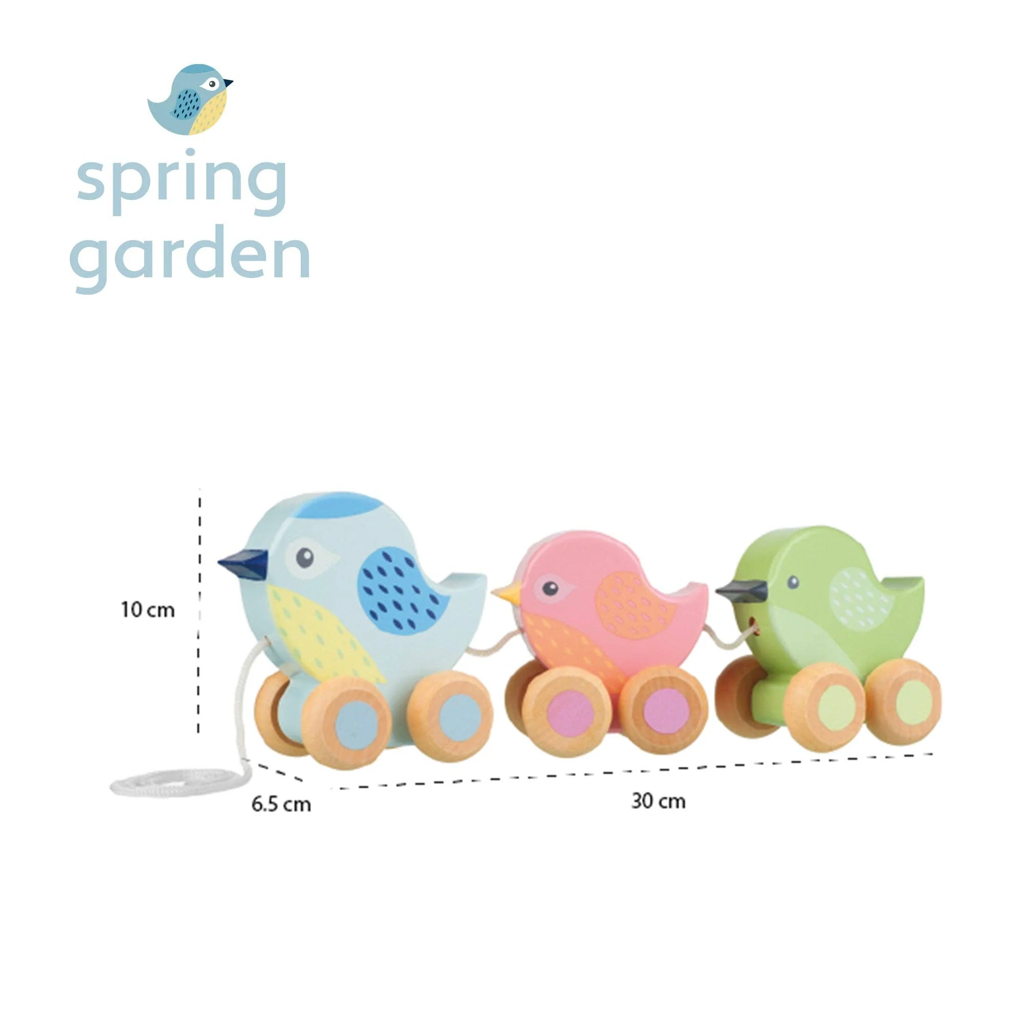 Pull Along Wooden Birdies - Image 5