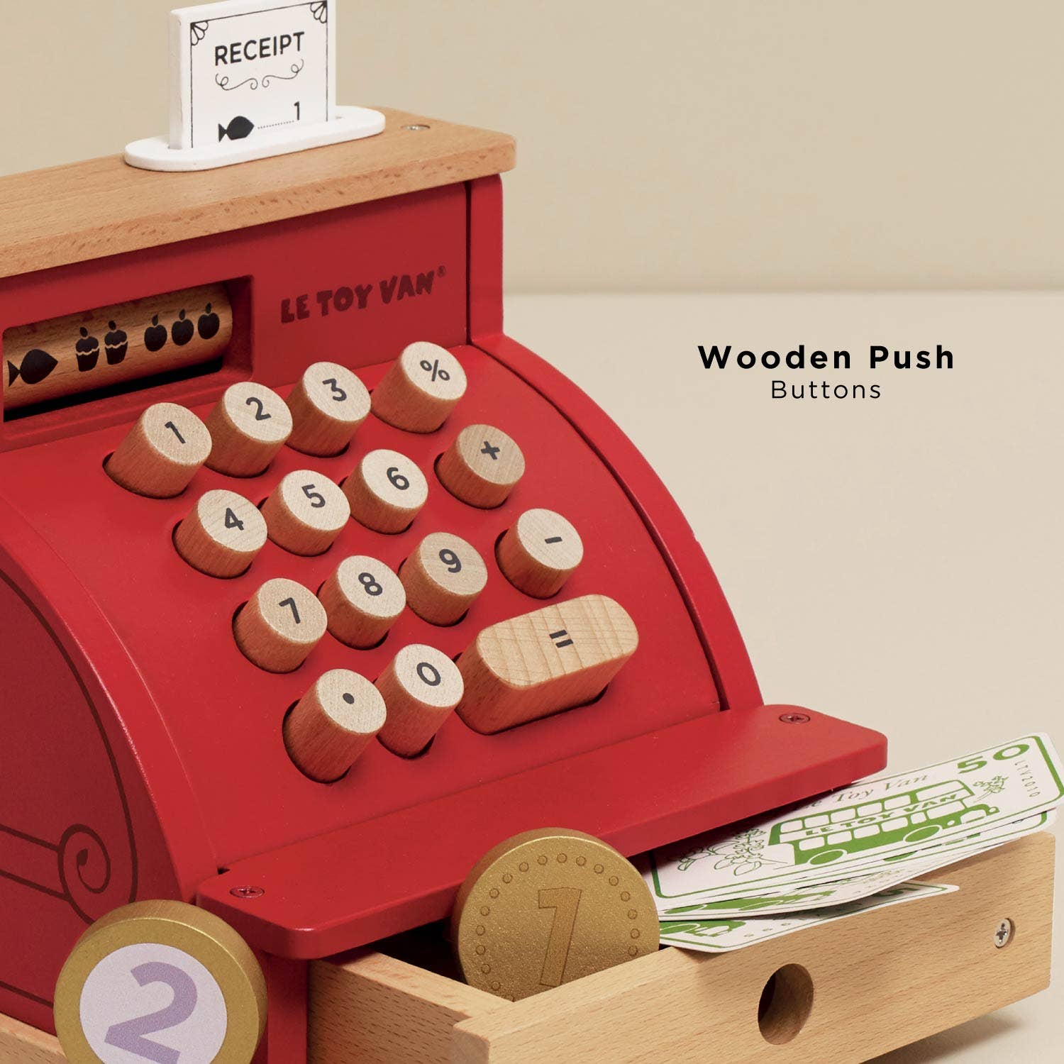Wooden Shop Till - Cash Register & Money - Image 4