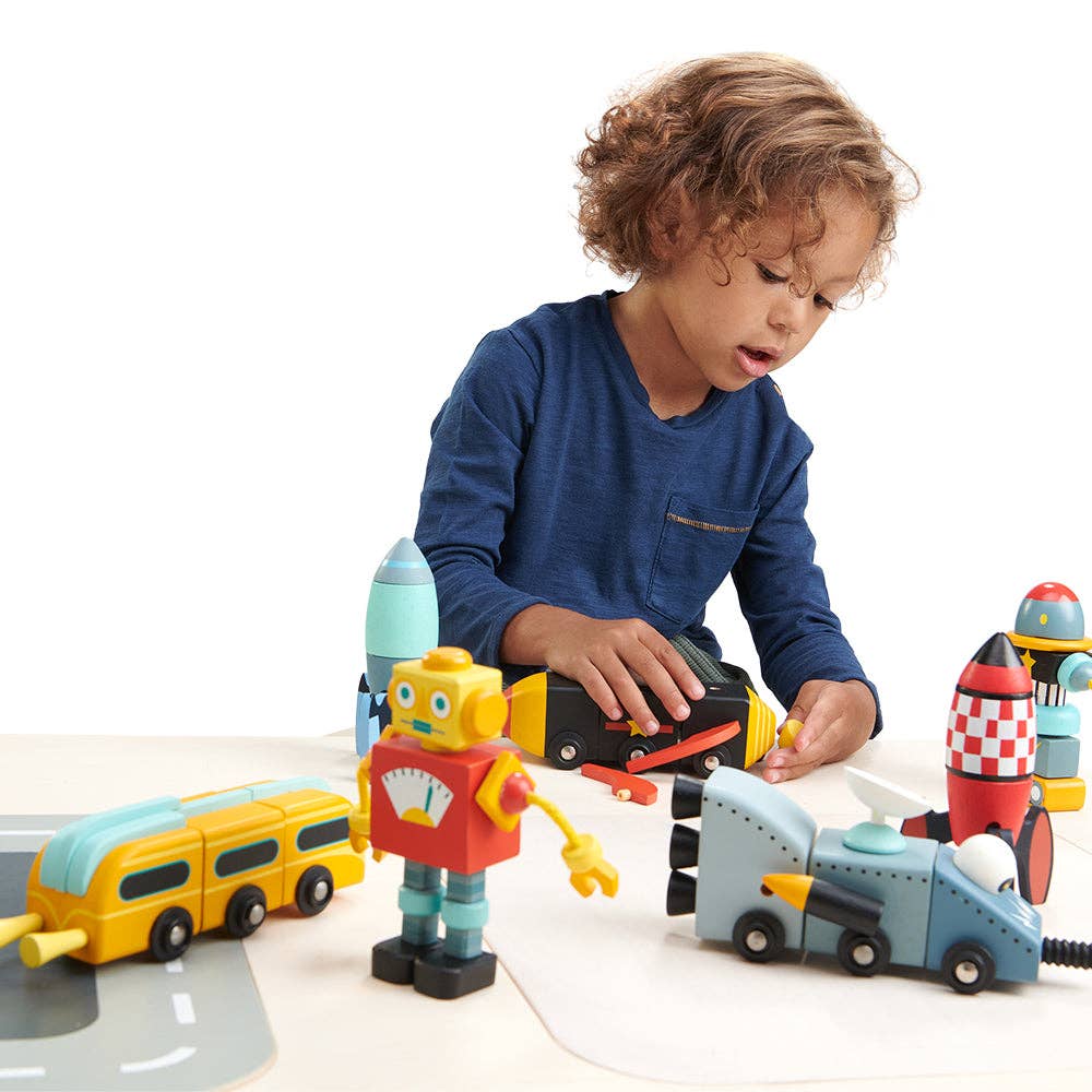 Space Race Wooden Construction Set - Image 3