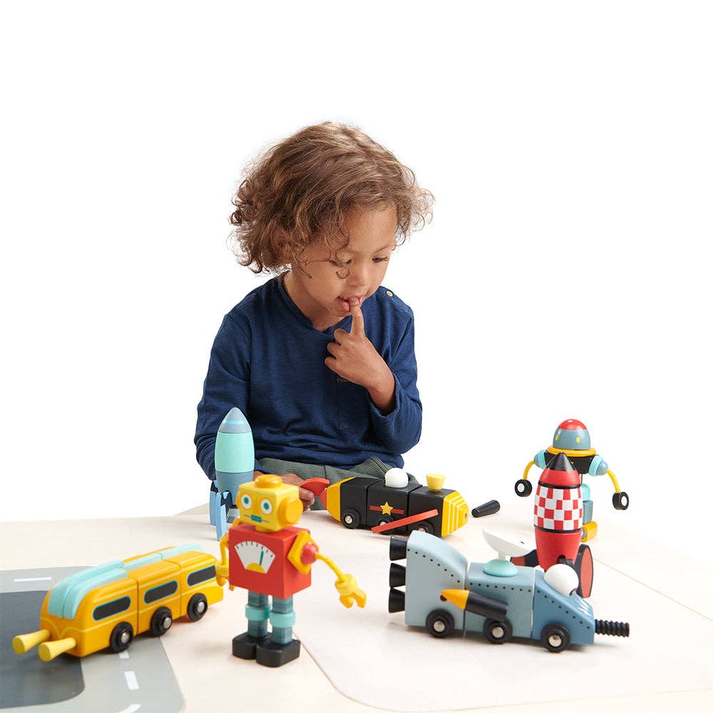 Space Race Wooden Construction Set - Image 5