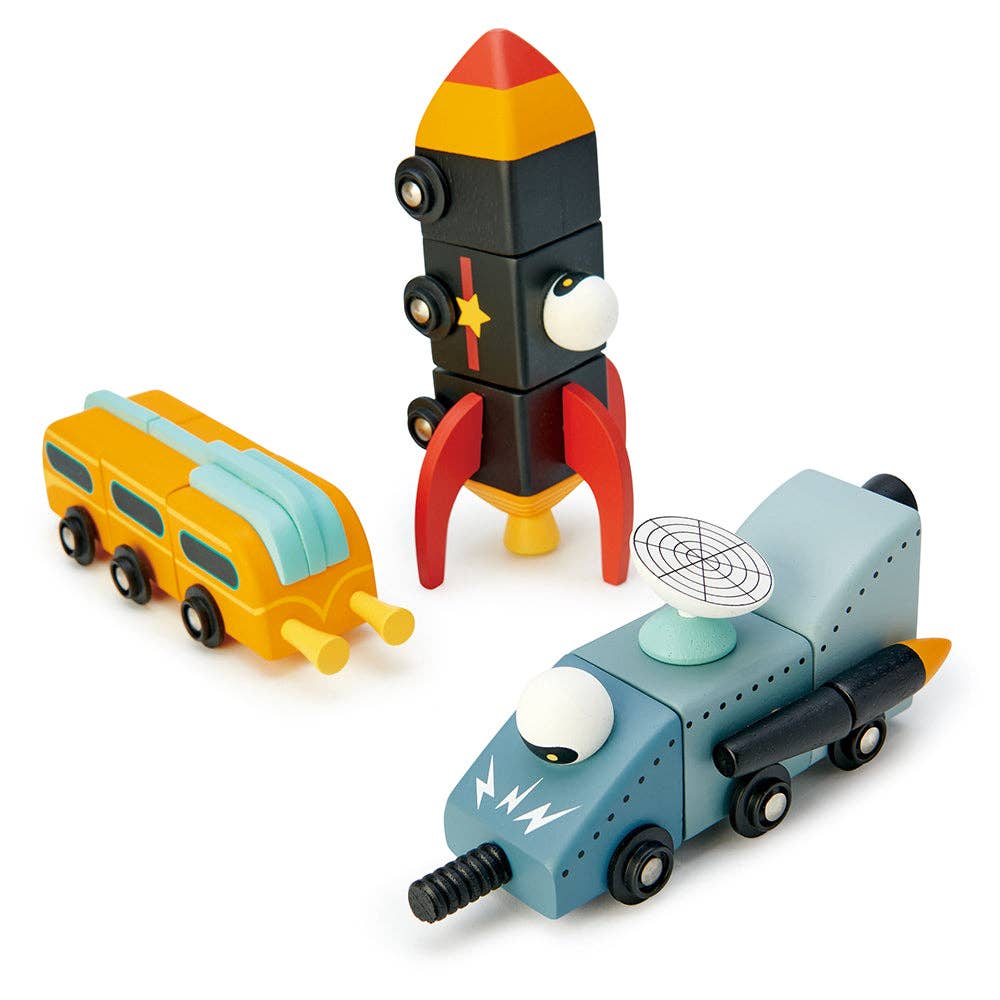 Space Race Wooden Construction Set - Image 6