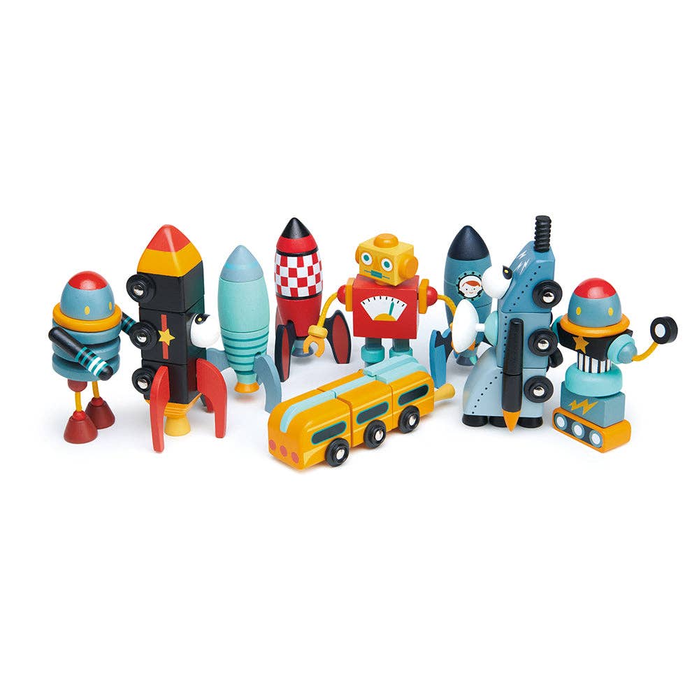 Space Race Wooden Construction Set - Image 8