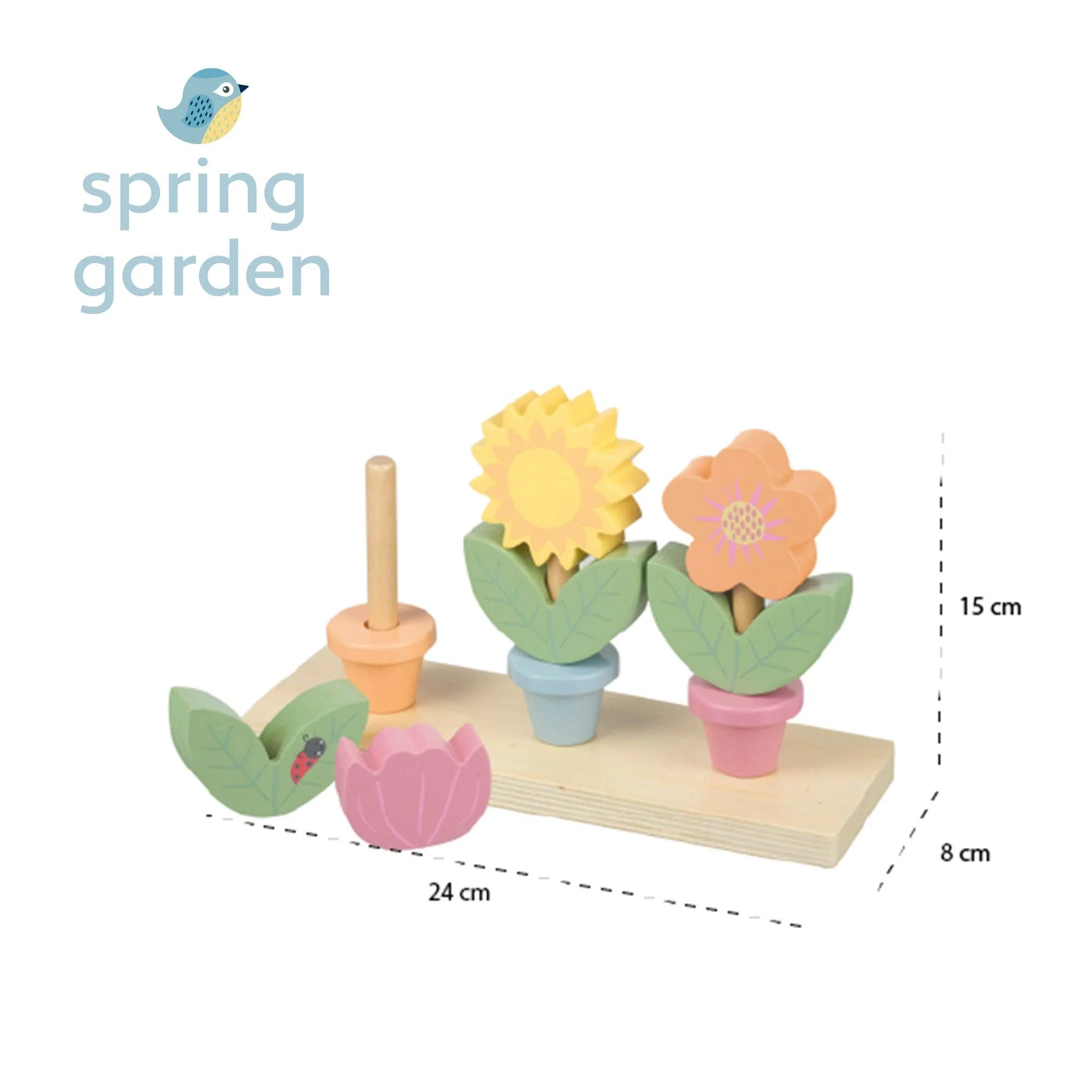 Stacking Wooden Flower Pots - Image 3