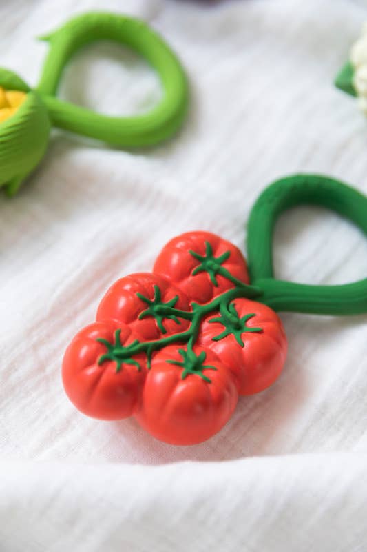 Tomato Natural Rubber Rattle Teether - Image 4