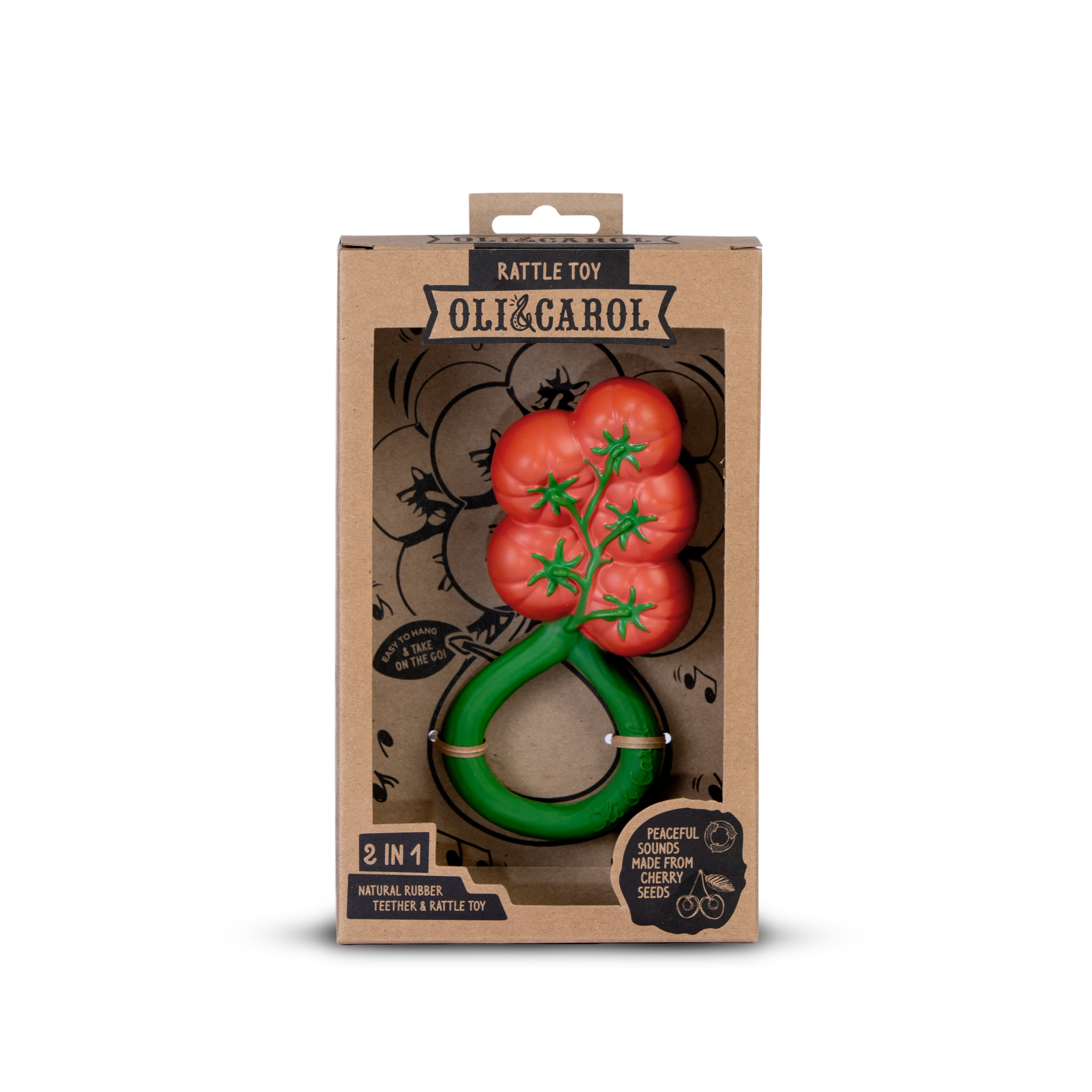 Tomato Natural Rubber Rattle Teether - Image 6