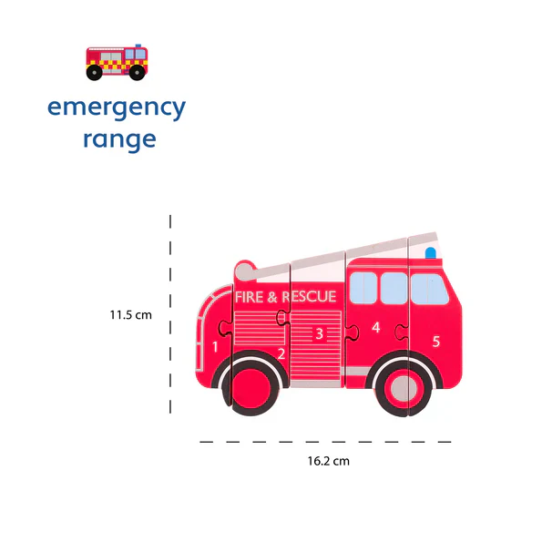 Vintage Fire Engine Number Puzzle - Image 3